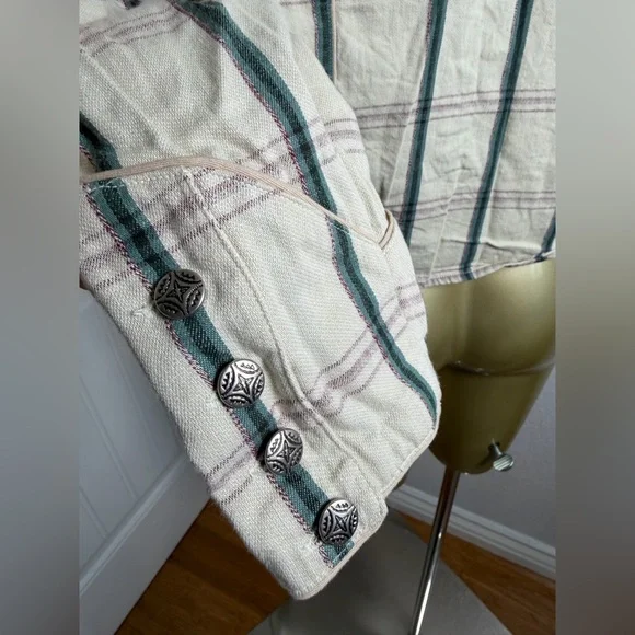 Western Style Ladies fitted Shirt Vintage 80's Wrangler Western Wear M - Picture 6 of 8